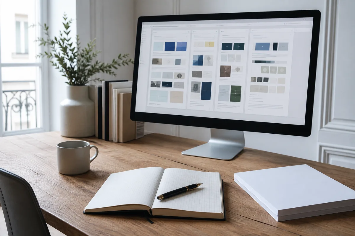 Écran d’analyse de contenu comparant plusieurs pages sur une même requête